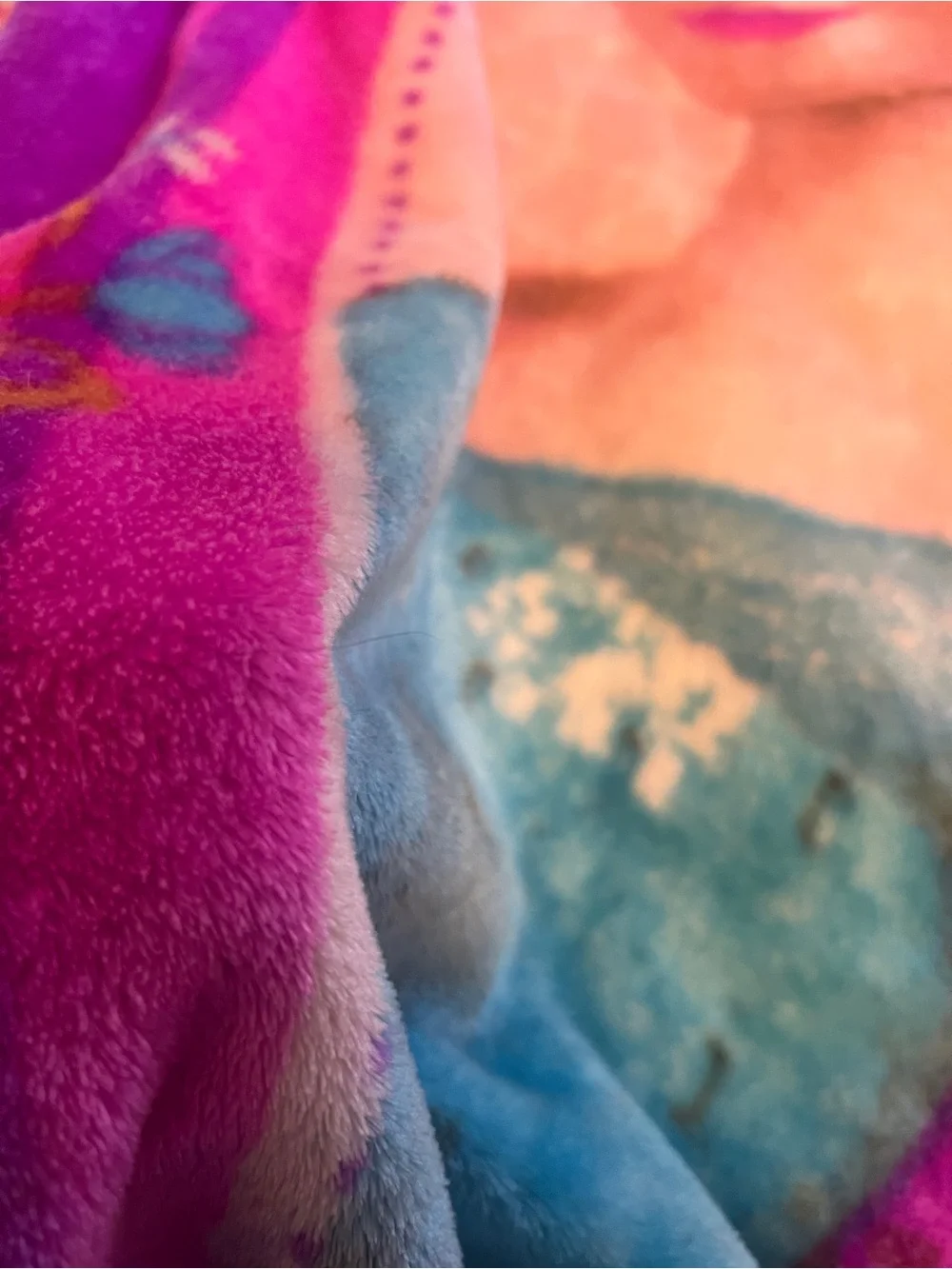 Kids Purple Frozen II Anna & Elsa throw blanket